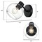 Westinghouse Fixture Wall 60W Hyson Universal Mount, Matte Black Clear Glassobe Glass 6127800 - alternate 6